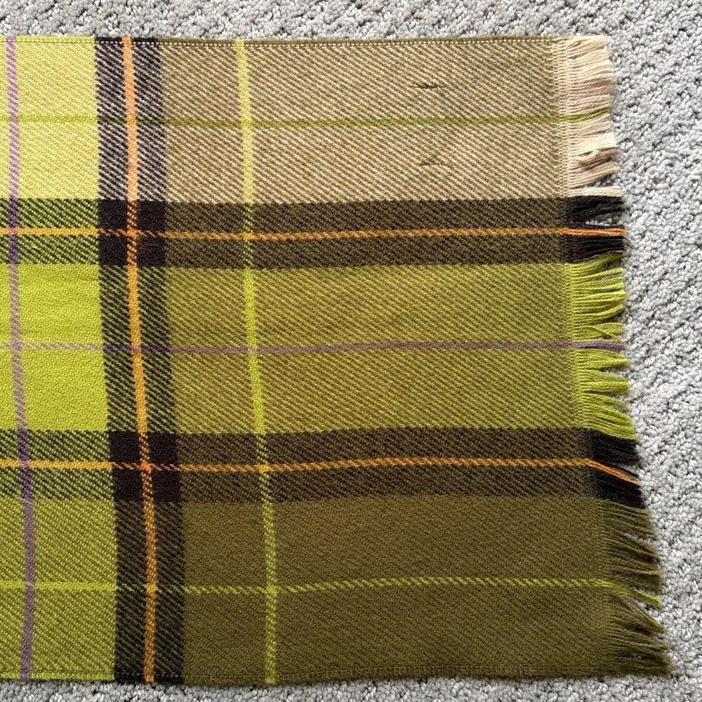 Barneys New York Green Plaid Scarf - Picture 4 of 4